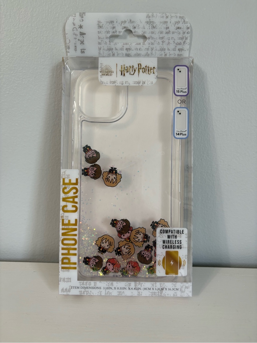 Wizarding World Harry Potter iPhone 15 14 Plus Glitter Case Coquette Aesthetic